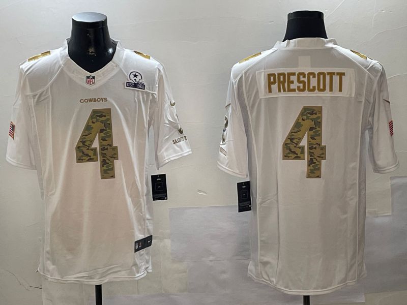Men Dallas Cowboys #4 Prescott White admiral 2024 Nike Limited NFL Jersey style 3->dallas cowboys->NFL Jersey
